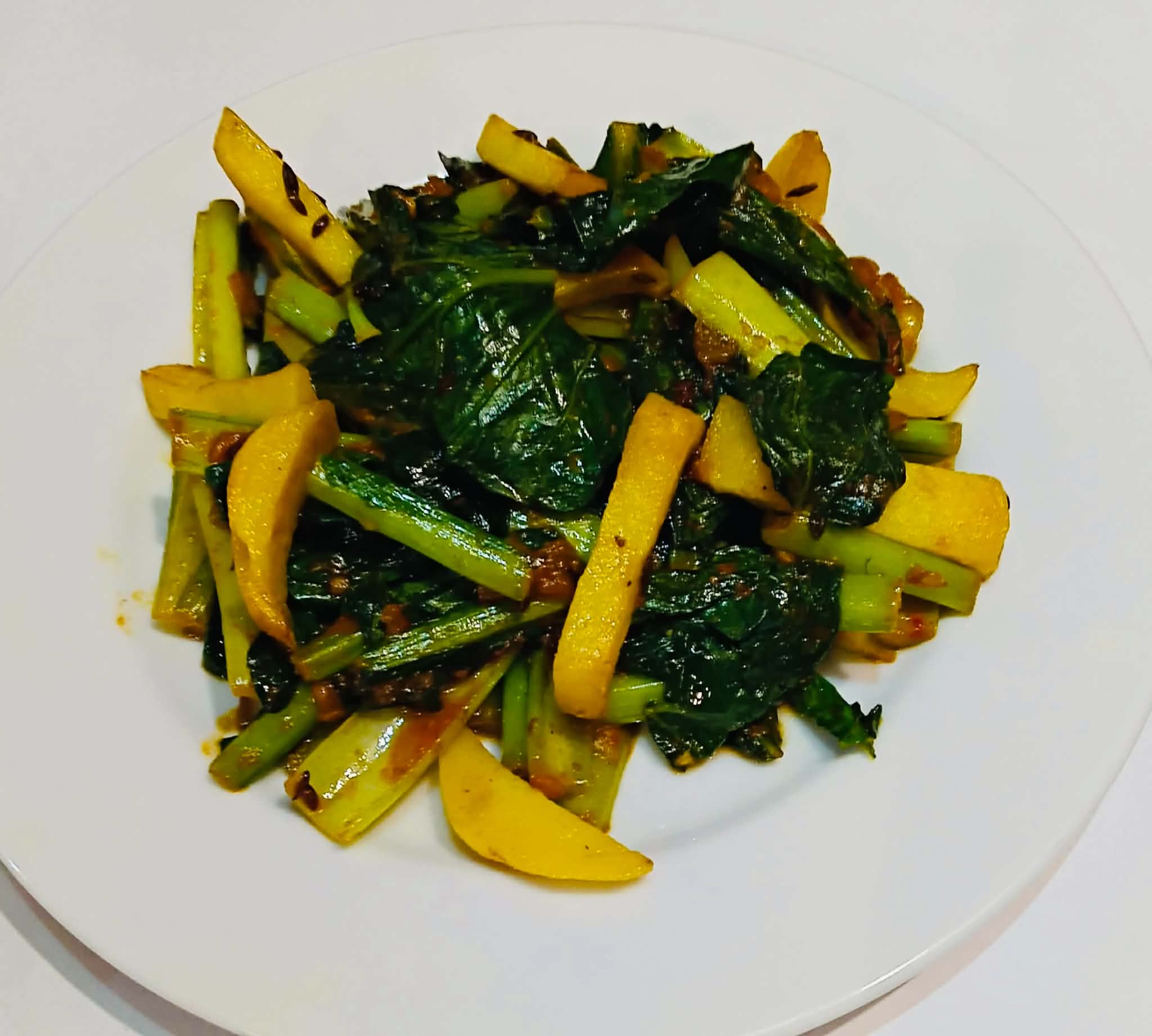 Khanapani Idogaya Aloo Saag